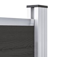 Schuttingpaneel 175x146 cm HKC zwart 5