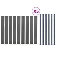 Schuttingpaneelset 872x186 cm HKC grijs 8