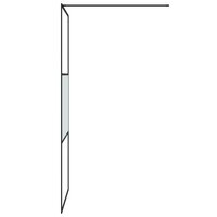 Inloopdouchewand 90x195 cm halfmat ESG-glas zwart 4