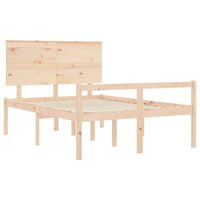 Seniorenbed met hoofdbord massief hout 140x190 cm 6