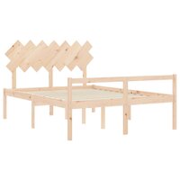 Seniorenbed met hoofdbord massief hout 140x190 cm 5