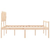 Seniorenbed met hoofdbord massief hout 140x190 cm 7