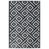 Buitenkleed ARAKIL 120x180 cm PP wit en zwart 2