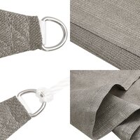 Zonnezeil 160 g/m&sup2; driehoekig 3,6x3,6x3,6 m HDPE lichtgrijs 6