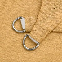 Zonnezeil 160 g/m&sup2; driehoekig 4x4x5,8 m HDPE zandkleurig 6