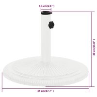 Parasolvoet 45x45x30 cm gietijzer wit 9