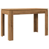 Eettafel 120x60x76 cm bewerkt hout artisanaal eikenkleur 6