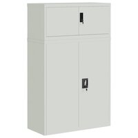 Archiefkast 90x40x145 cm staal lichtgrijs 2
