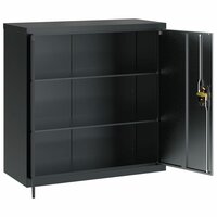 Archiefkast 90x40x130 cm staal antracietkleurig 9