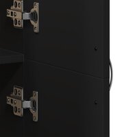 Archiefkast 60x32x153 cm bewerkt hout zwart 8