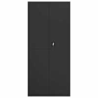 Archiefkast 90x40x200 cm staal zwart 3