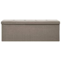 Opbergbank inklapbaar kunstlinnen taupe 3