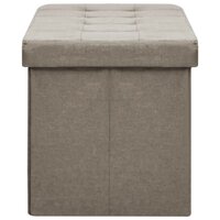 Opbergbank inklapbaar kunstlinnen taupe 4