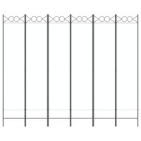 Kamerscherm met 6 panelen 240x200 cm stof wit 3