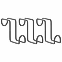 Hoofdstelhouders 3 st staal zwart 2