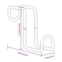 Hoofdstelhouders 3 st staal zwart 9