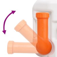 Campingtoilet ge&iuml;ntegreerd 24+17 L HDPE en staal wit       7