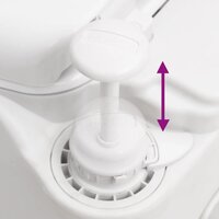 Campingtoilet ge&iuml;ntegreerd 24+17 L HDPE en staal wit       8