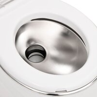 Campingtoilet ge&iuml;ntegreerd 24+17 L HDPE en staal wit       9