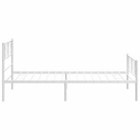 Bedframe met hoofd- en voeteneinde metaal wit 80x200 cm 6