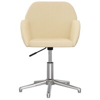 Kantoorstoel draaibaar stof cr&egrave;mekleurig 3