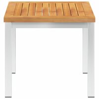 Tuinbijzettafel 45x45x38 cm massief acaciahout roestvrij staal 2