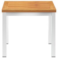 Tuinbijzettafel 45x45x38 cm massief acaciahout roestvrij staal 3