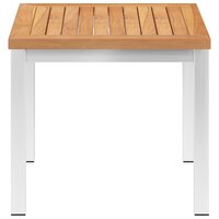 Tuinbijzettafel 45x45x38 cm massief teakhout en roestvrij staal 2