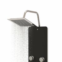 Douchepaneel 25x47,5x130 cm glas zwart  4