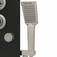 Douchepaneel 25x47,5x130 cm glas zwart  7