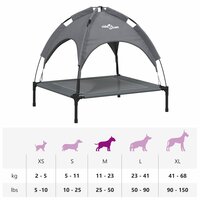 Hondenmand met luifel oxford stof en staal antracietkleurig 9