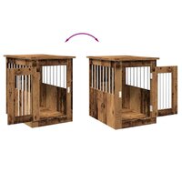 Hondenbench 45x62x59 cm bewerkt hout oud houtkleurig 8