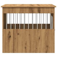Hondenbench 55x80x68 cm bewerkt hout artisanaal eikenkleurig 6