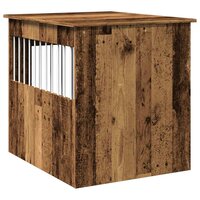 Hondenbench 64,5x80x71 cm bewerkt hout oud houtkleurig 7