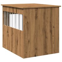 Hondenbench 64,5x80x71 cm bewerkt hout artisanaal eikenkleur 7