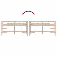 Kinderhoogslaper met ladder 80x200 cm massief grenenhout 8