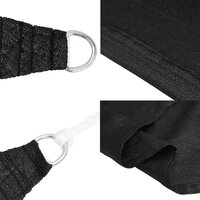 Zonnezeil 160 g/m&sup2; 2,5x2,5x3,5 m HDPE zwart 6