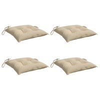 Stoelkussens 4 st 40x40x7 cm oxford stof beige 3