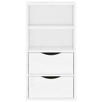 Bijzetkast met lades ODDA 40x24x79 cm massief grenenhout wit 6