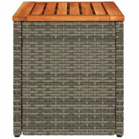 Tuinbijzettafels 2 st 55x34x37 cm poly rattan en hout grijs 7