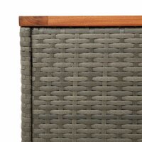 Tuinbijzettafels 2 st 55x34x37 cm poly rattan en hout grijs 9