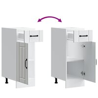 Keuken onderkast Lucca bewerkt hout wit 9