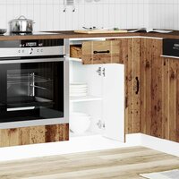 Keuken onderkast Lucca bewerkt hout oud houtkleurig 2