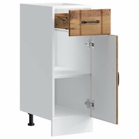 Keuken onderkast Lucca bewerkt hout oud houtkleurig 5