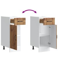 Keuken onderkast Lucca bewerkt hout oud houtkleurig 9