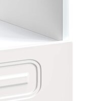 Ovenkast Kalmar bewerkt hout hoogglans wit 8