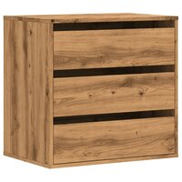 Ladekast 60x41x58 cm bewerkt hout artisanaal eikenkleurig 2