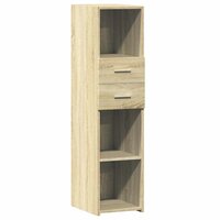 Hoge kast 30x42,5x124 cm bewerkt hout sonoma eikenkleurig 2