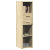 Hoge kast 30x42,5x124 cm bewerkt hout sonoma eikenkleurig 3