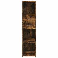 Hoge kast 30x42,5x124 cm bewerkt hout gerookt eikenkleurig 4